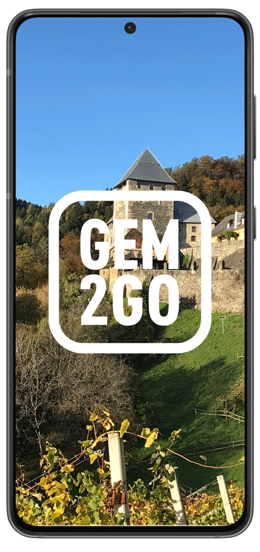 Ein Smartphone mit der GEM2GO App